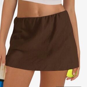 Brown Mini Skirt
